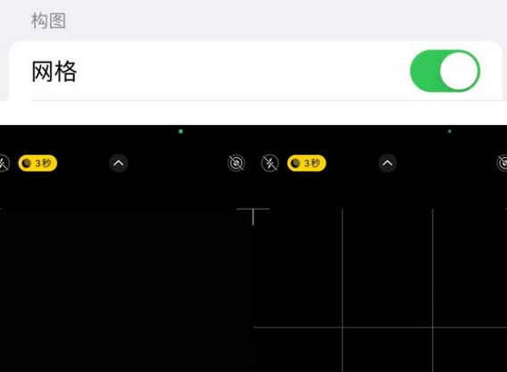 三更罗镇苹果手机维修网点分享iPhone如何开启九宫格构图功能